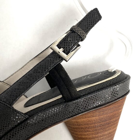 Oh! Healthy Heals Strappy Comfort High Heel Sandals Reptile Womens 38 - Picture 11 of 13